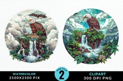 Watercolor Eagles Artwork Clipart Product Image 1
