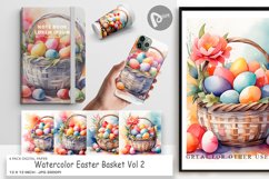 Digital Paper Watercolor Easter Basket Product Image 1