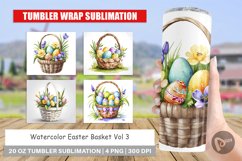 Tumbler Sublimation Wrap Easter Basket Product Image 1