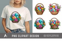 Watercolor Easter Baskets Clipart Product Image 1
