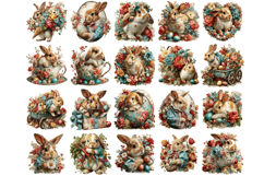Watercolor Easter Bunny PNG Bundle, Easter Sublimation PNG Product Image 3