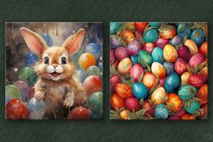 Watercolor Easter Bunny and Backgrounds Product Image 4