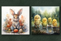 Watercolor Easter Bunny and Backgrounds Product Image 8