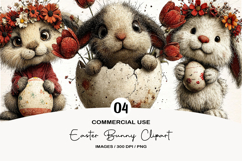 Watercolor Easter Bunny Clipart Product Image 1