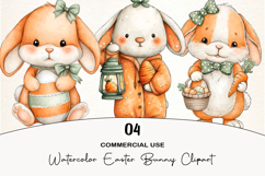 Watercolor Easter Bunny Clipart Product Image 1