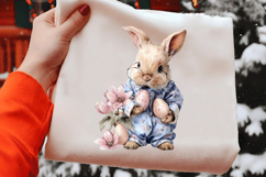 Watercolor Easter Bunny Clipart Product Image 2