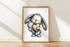 Watercolor Easter Bunny Clipart Product Image 3