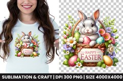 Happy Easter Sublimation bunny clipart