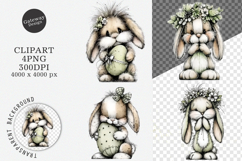 Watercolor easter bunny clipart Png - easter bunny clipart Product Image 1