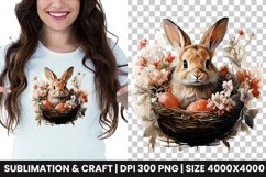 easter watercolor bunny png design