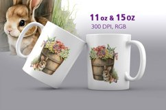 Watercolor Easter Bunny Mug Sublimation Product Image 2