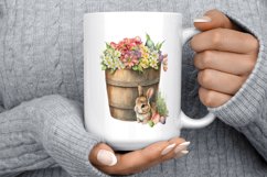 Watercolor Easter Bunny Mug Sublimation Product Image 1