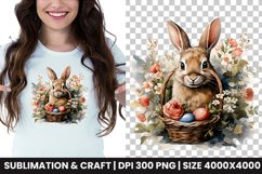 Watercolor Happy Easter spring Sublimation
