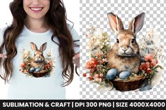 Watercolor Easter Bunny Clipart