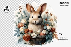 Watercolor Easter Bunny Clipart