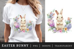 Watercolor easter bunny t-shirt sublimation design bundle Product Image 2