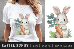 Watercolor easter bunny t-shirt sublimation print design png Product Image 1