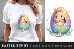 Watercolor easter bunny t-shirt sublimation design bundle Product Image 6