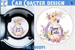 Car Coaster | Watercolor Parrot | Happy Easter Product Image 1