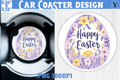 Car Coaster | Watercolor Egg | Happy Easter Product Image 1
