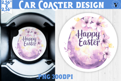 Car Coaster | Watercolor Egg | Happy Easter Product Image 1