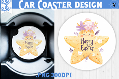 Car Coaster | Watercolor Starfish | Happy Easter Product Image 1