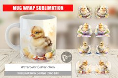 Mug Wrap Design Watercolor Easter Chick Product Image 1