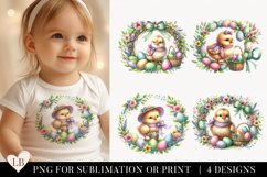 Watercolor Easter Chick Sublimation Bundle Product Image 1