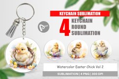 Keychain Watercolor Easter Chick Product Image 1