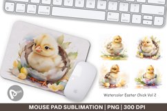 Mouse Pad Watercolor Easter Chick Product Image 1