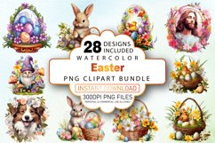 Watercolor Easter Clipart Bundle Product Image 1