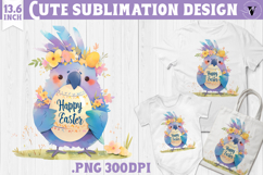 Watercolor Parrot | Easter clipart | Happy Easter Product Image 1