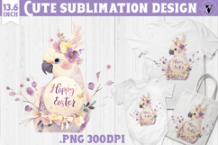 Watercolor Parrot | Easter clipart | Happy Easter Product Image 1
