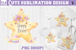 Watercolor Starfish | Easter clipart | Happy Easter Product Image 1
