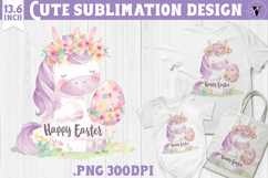 Watercolor Unicorn | Easter clipart | Happy Easter Product Image 1