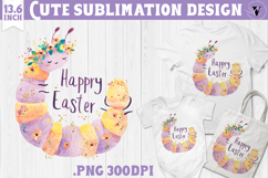 Watercolor Caterpillar | Easter clipart | Happy Easter Product Image 1
