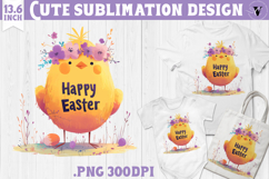 Watercolor Chick | Easter clipart | Happy Easter Product Image 1