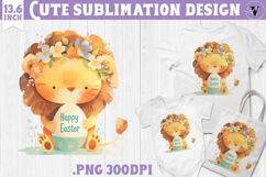 Watercolor Lion | Easter clipart | Happy Easter Product Image 1