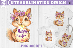 Watercolor Chipmunk | Easter clipart | Happy Easter Product Image 1