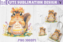 Watercolor Chipmunk | Easter clipart | Happy Easter Product Image 1