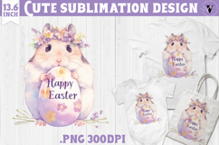 Watercolor Hamster | Easter clipart | Happy Easter Product Image 1