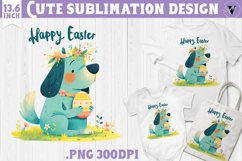 Watercolor Dog | Easter clipart | Happy Easter Product Image 1