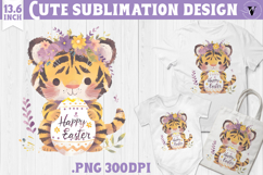 Watercolor Tiger | Easter clipart | Happy Easter Product Image 1