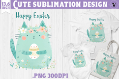 Watercolor Cat | Easter clipart | Happy Easter Product Image 1