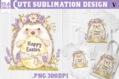 Watercolor Hedgehog | Easter clipart | Happy Easter Product Image 1
