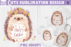 Watercolor Hedgehog | Easter clipart | Happy Easter Product Image 1