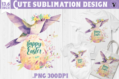 Watercolor Hummingbird | Easter clipart | Happy Easter Product Image 1