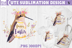 Watercolor Hummingbird | Easter clipart | Happy Easter Product Image 1
