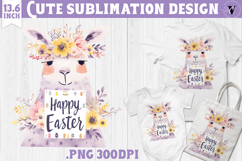 Watercolor Lama | Easter clipart | Happy Easter Product Image 1