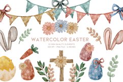 Watercolor Easter Clipart Spring Clipart Cute Easter Png